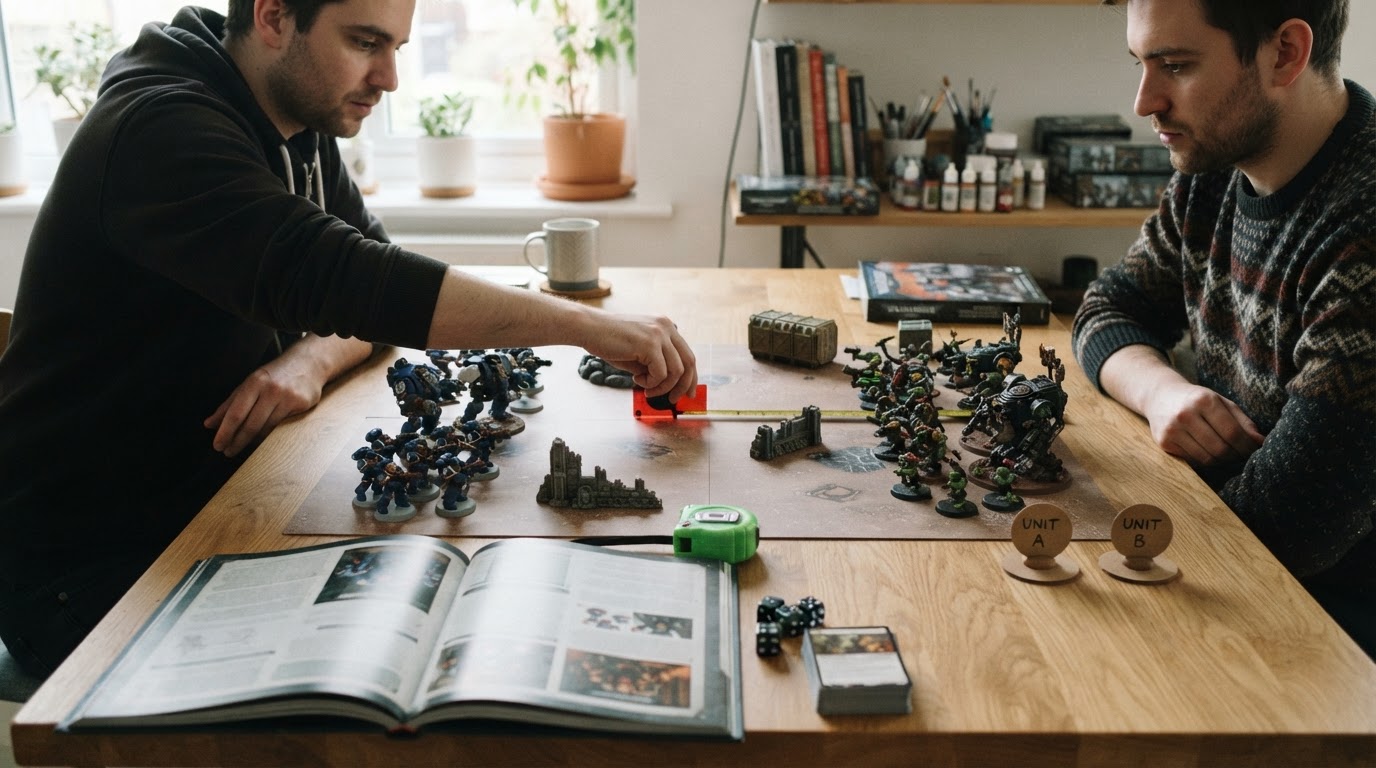 Editorial illustration for how to get into Warhammer 40K.